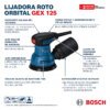 Lijadora roto orbital Bosch GEX 125 280W 127V - Imagen 6